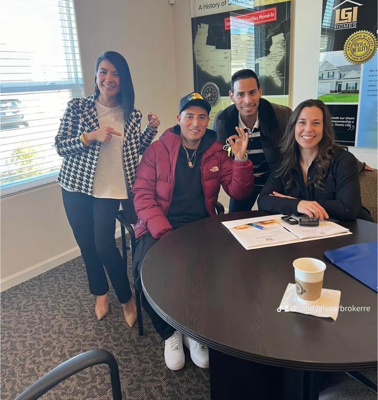 Happy clients with Sandy Alvear after sold home closing